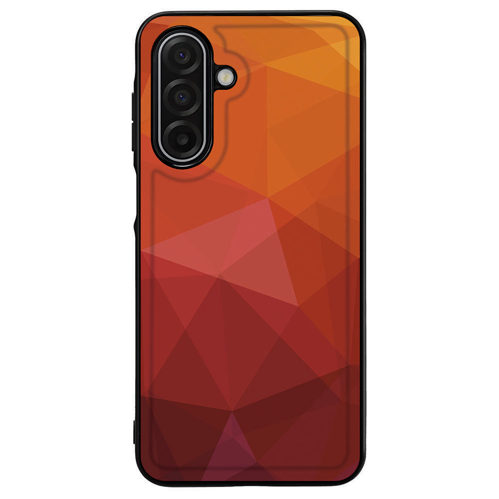 Samsung Galaxy A17 Polygon-Red Beschermhoes achteraanzicht