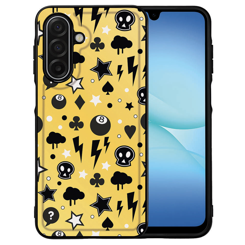 Samsung Galaxy A17 Hoesje Punk Yellow achterkant ontwerp