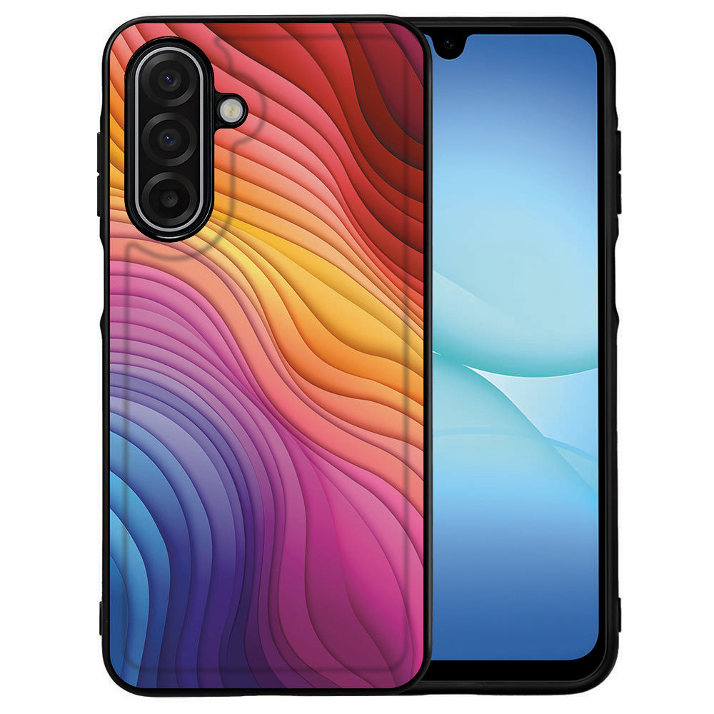 TPU Hoesje Samsung Galaxy A17 Regenboog voorkant zijaanzicht