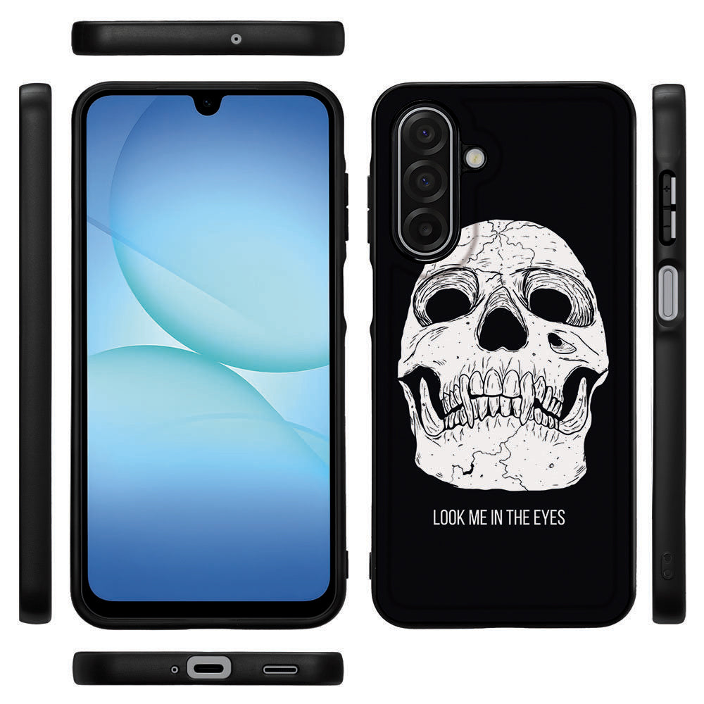 Samsung Galaxy A17 Skull Eyes Back Cover hoesje voorkant zijkant achterkant