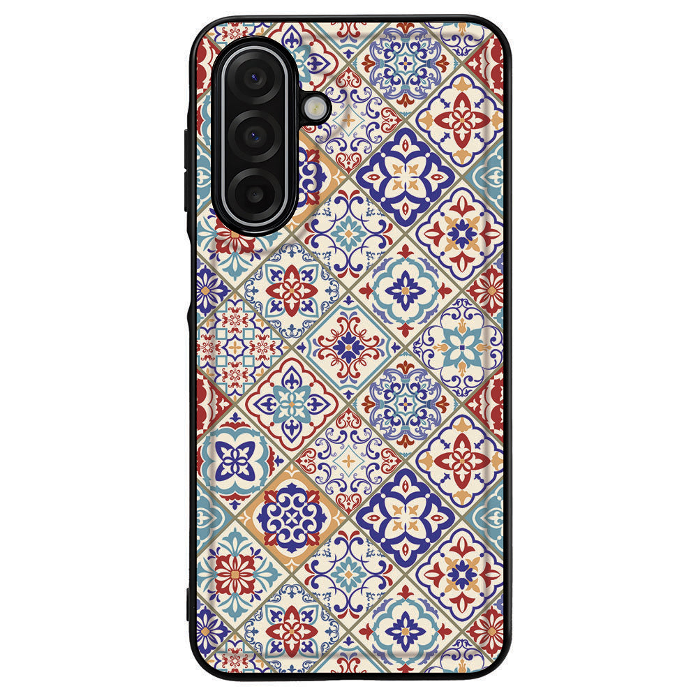 Samsung Galaxy A17 Hoesje Tiles Color achterkant mozaiekpatroon