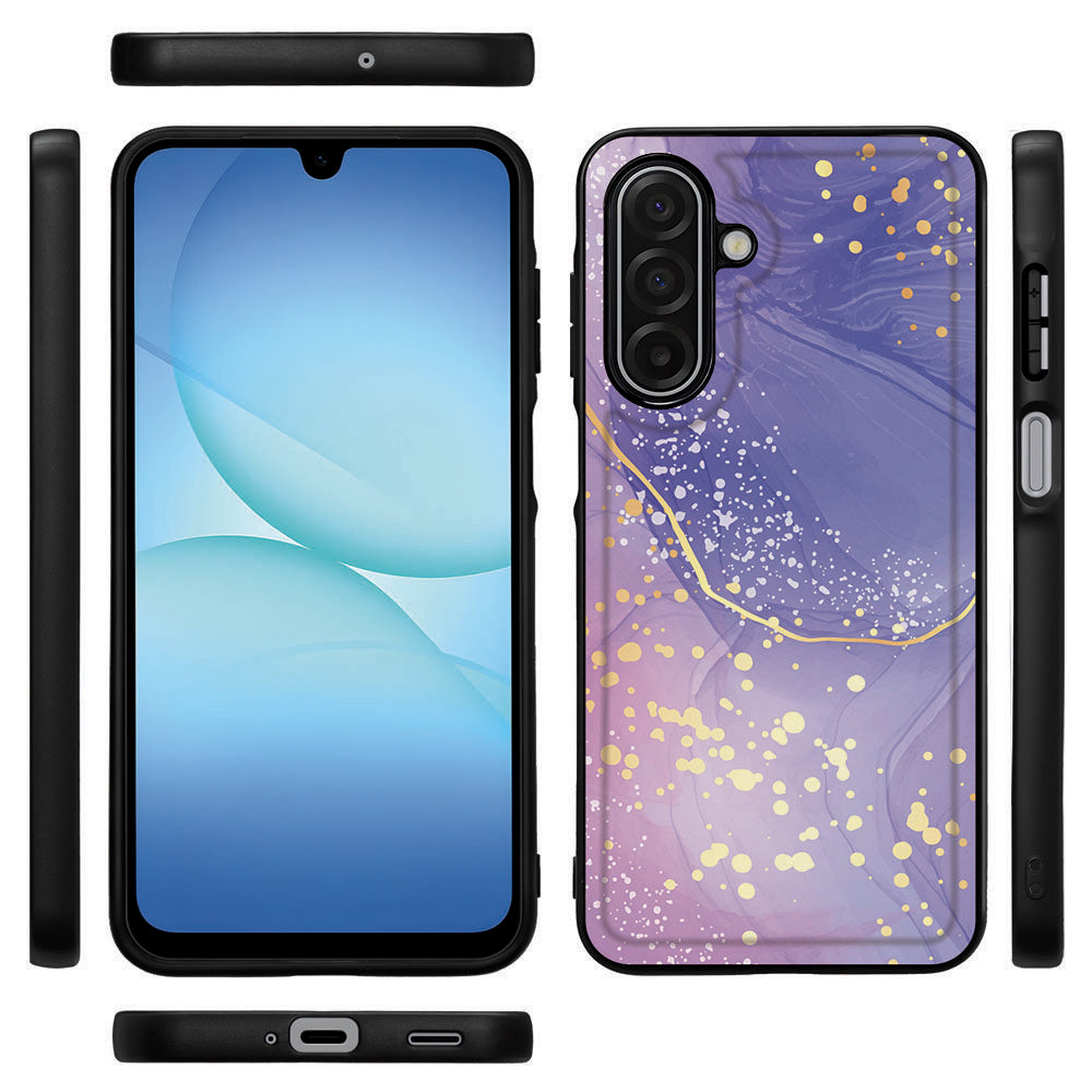 Back Cover Samsung Galaxy A17 Watercolor Paars voorzijde achterkant zijkanten