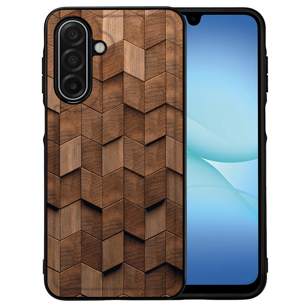 Wooden Cubes Samsung Galaxy A17 TPU Hoesje Met PU Achterkant Voor Luxe Bescherming design bekijken
