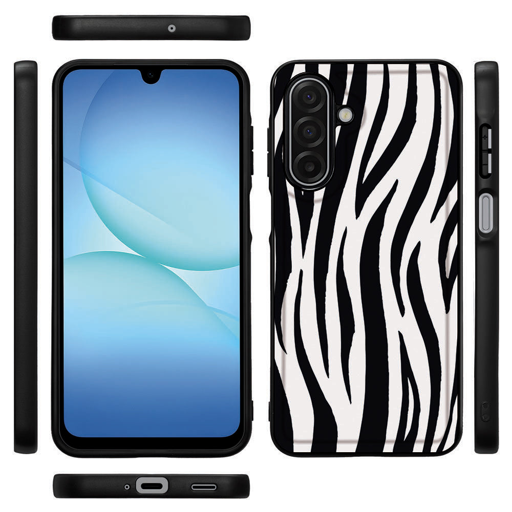 Samsung Galaxy A17 Zebra Ontwerp TPU Hoesje PU Kunstleer Achterkant Voor Comfort En Bescherming aanzicht