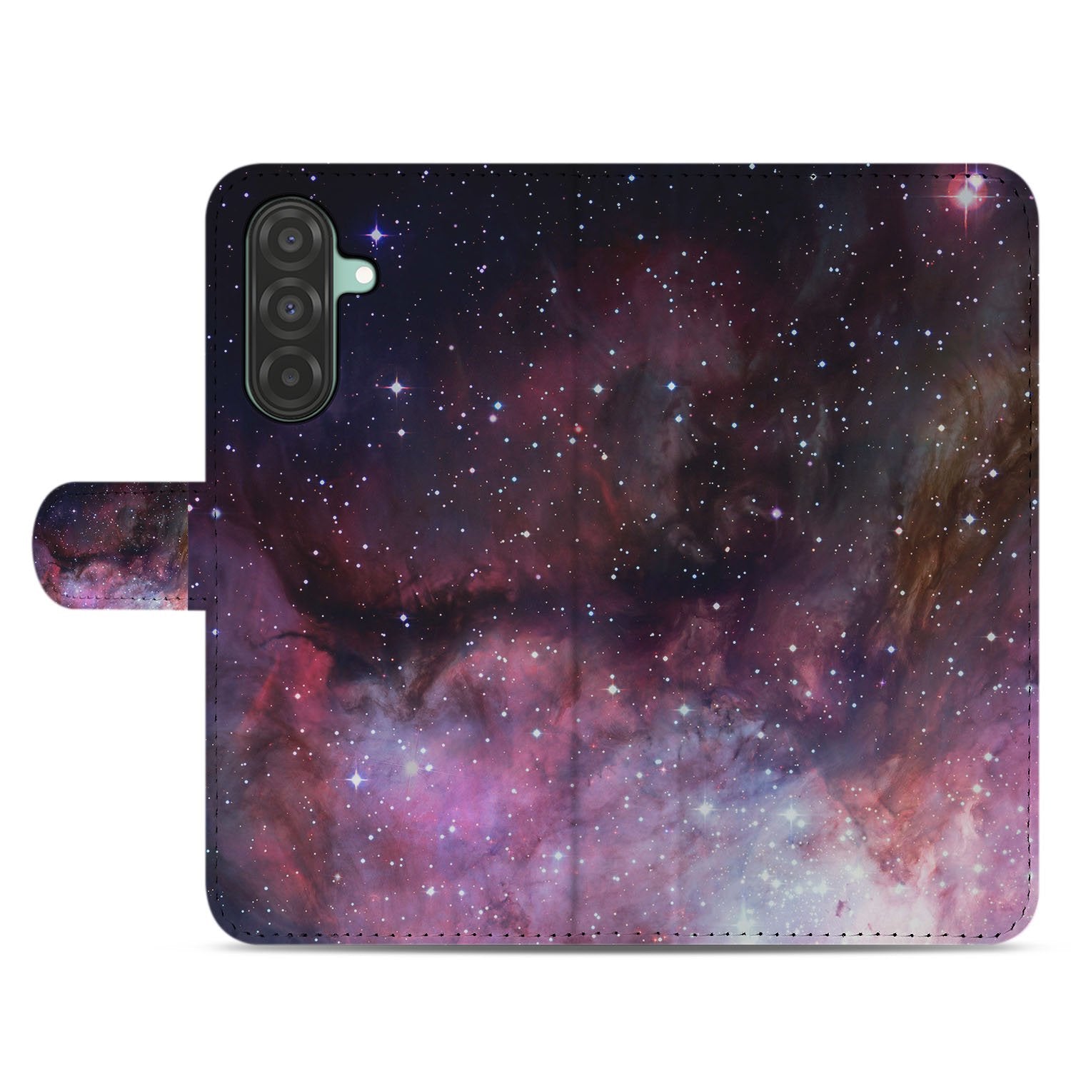 Book Case Hoes Samsung Galaxy A17 Heelal Design PU Leer Grijs