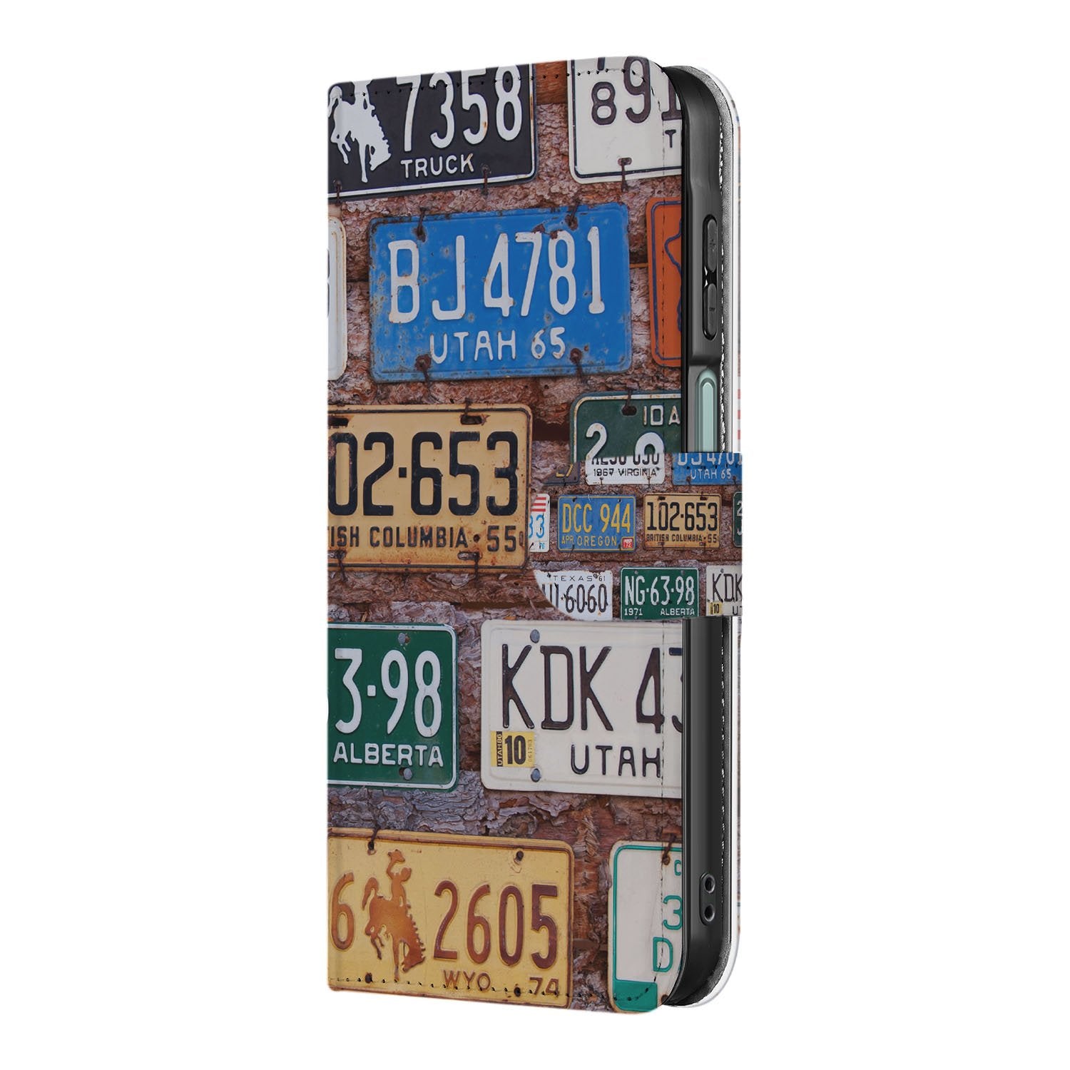 Samsung Galaxy A17 Boekhoesje Kentekenplaten Collage Met 3 Pasjes