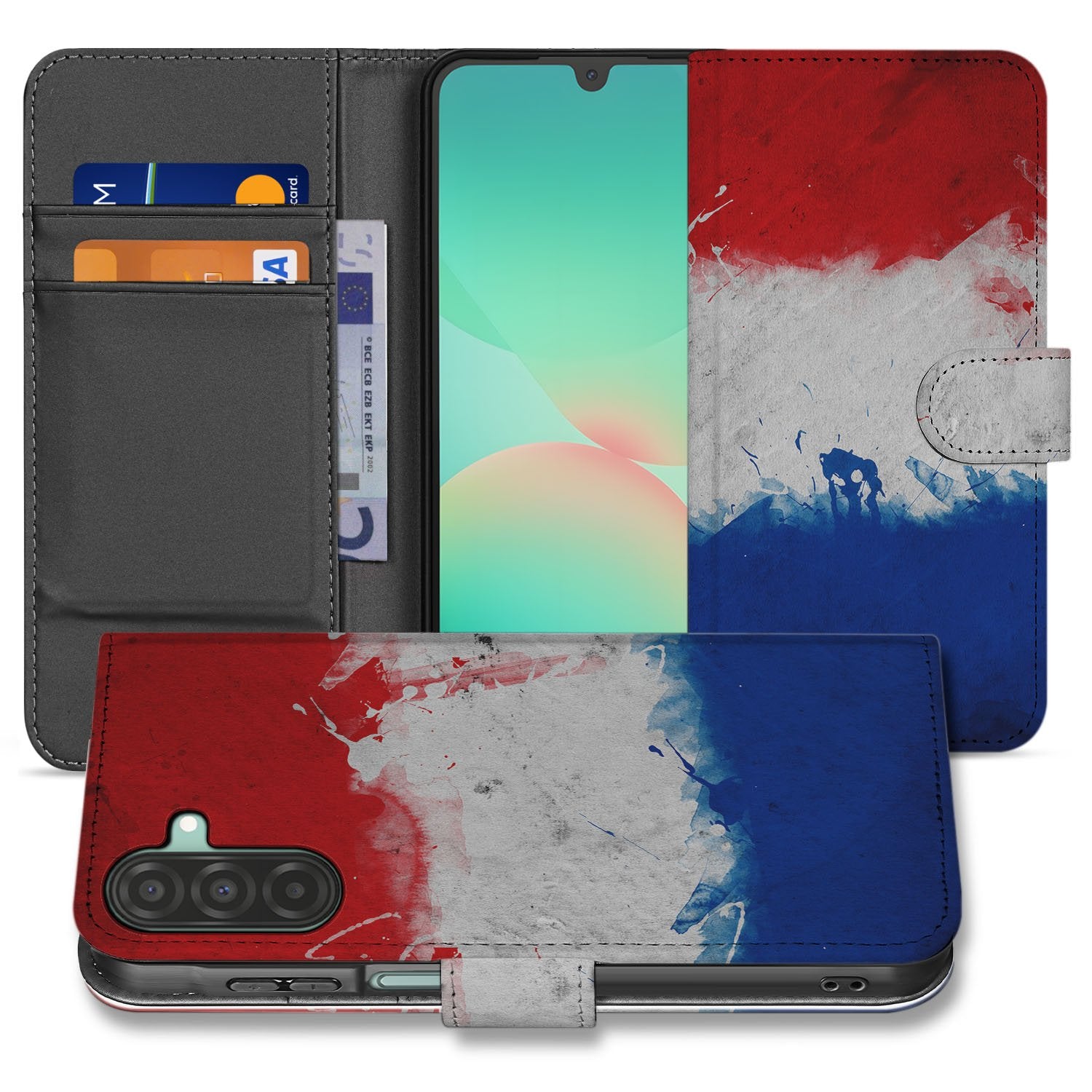 Samsung Galaxy A17 Bookstyle Case Nederlandse Vlag Met Pasjes