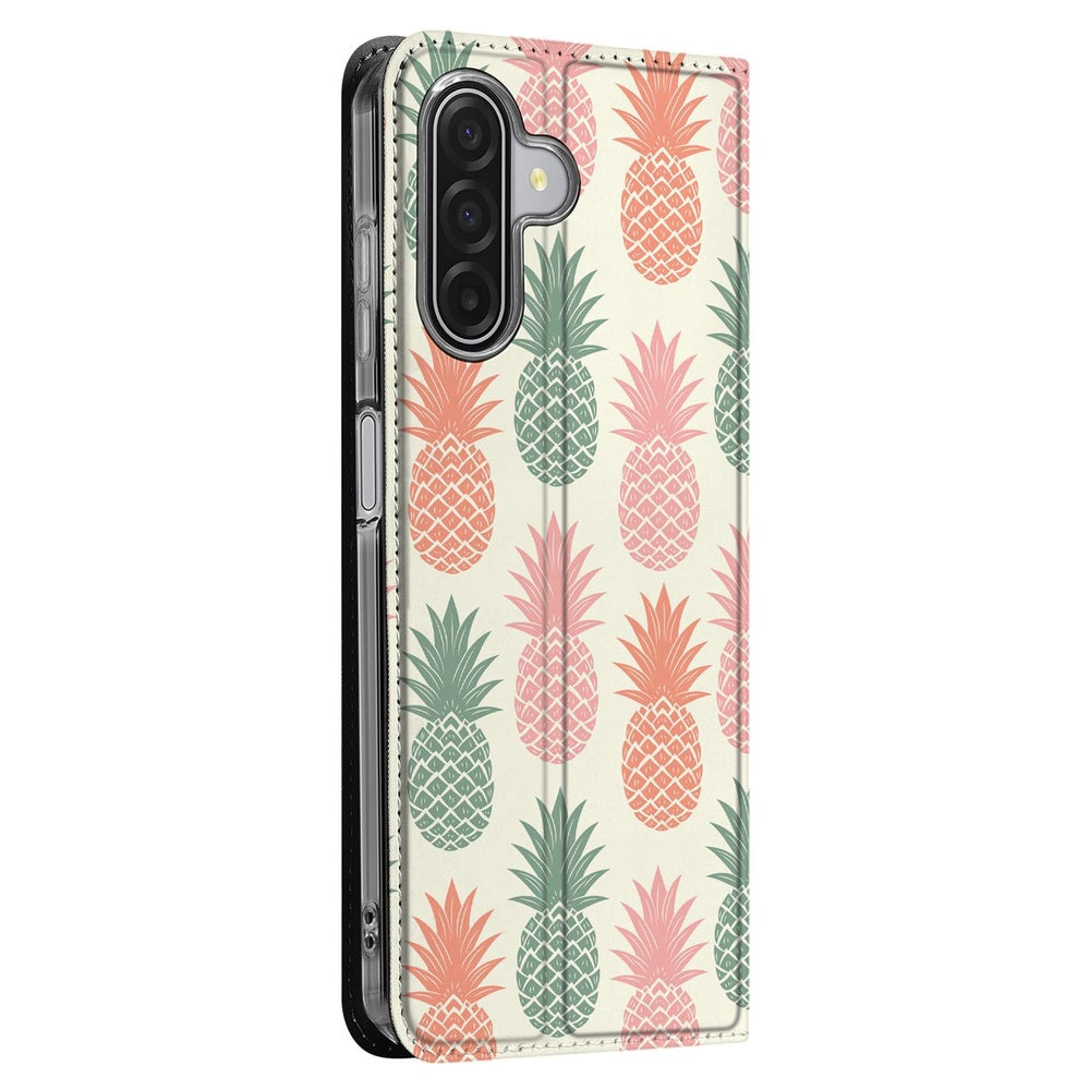 Book Case Samsung Galaxy A17 Ananas Book Case Ananas zijkant