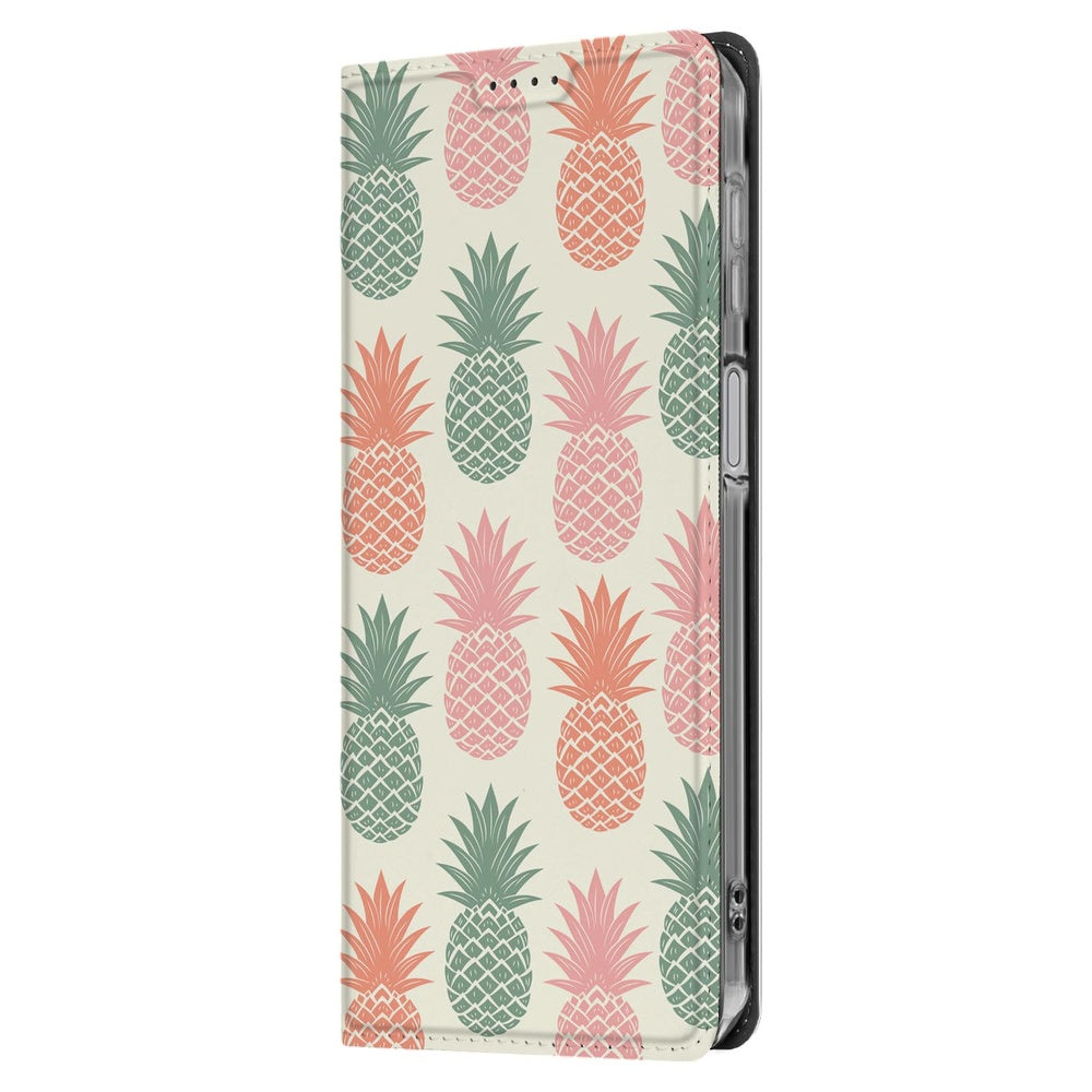 Book Case Samsung Galaxy A17 Ananas book case ananas design zijaanzicht