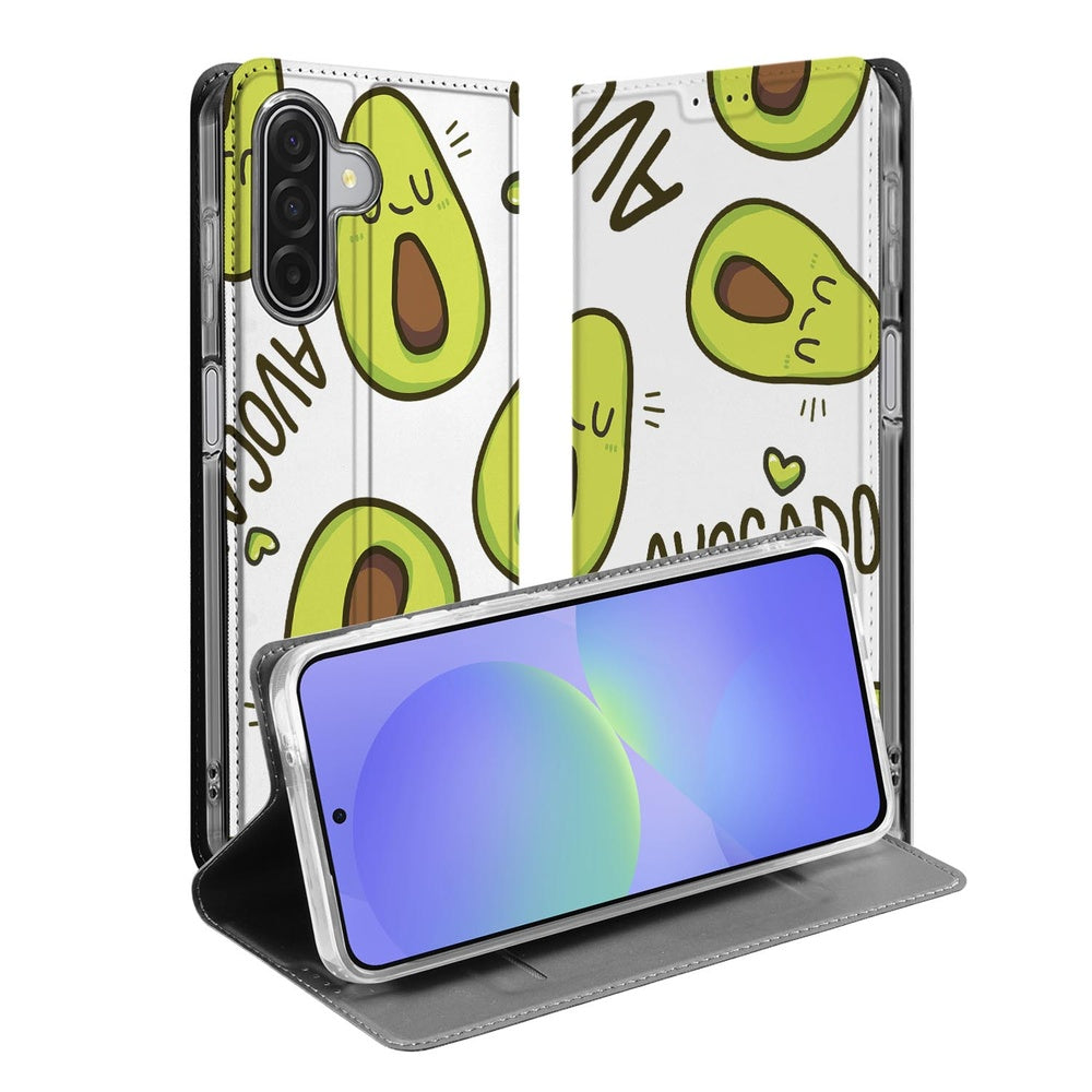 Samsung Galaxy A17 Smart Cover Hoesje Avocado Singing Book Case Avocado Design Voorkant