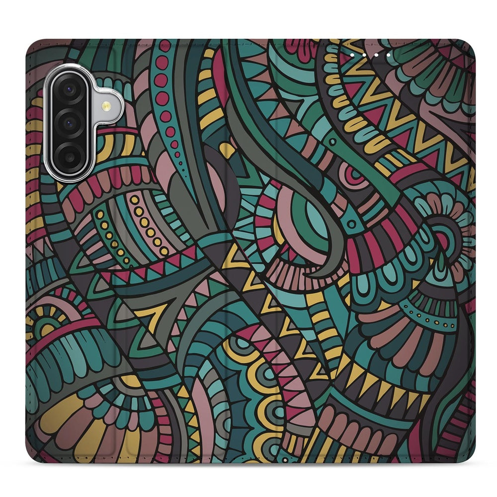 Samsung Galaxy A17 Bookcase Aztec bookcase aztec design achterkant