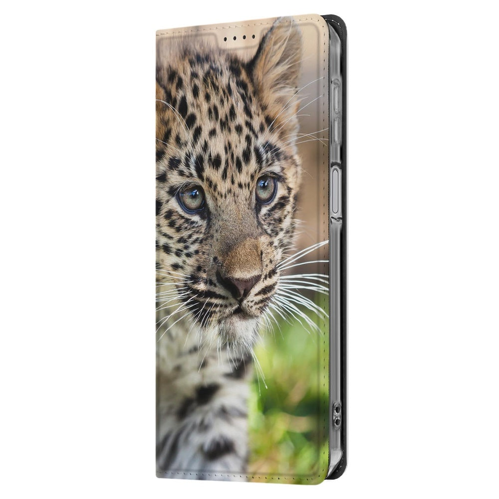 Bookcase Samsung Galaxy A17 Baby Luipaard bookcase design baby luipaard zijkant