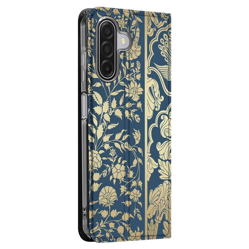 Samsung Galaxy A17 Wallet Case Beige Flowers bookcase recht