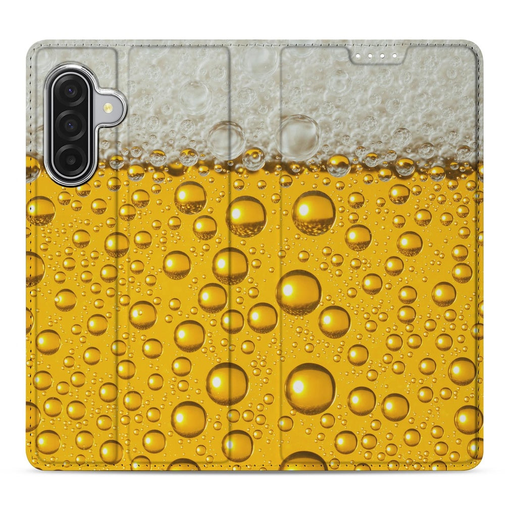 Samsung Galaxy A17 Book Case Bier bierprint design voorzijde