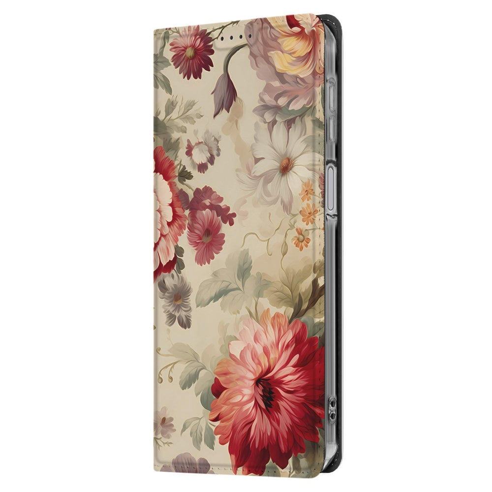 Samsung Galaxy A17 Bloemen Wallet Case zij aanzicht