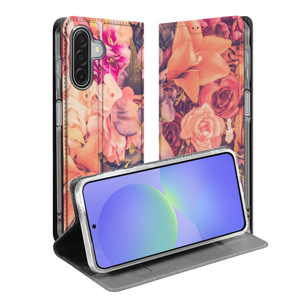 Samsung Galaxy A17 Wallet Case Bosje Bloemen bloemen voorkant achterzijde