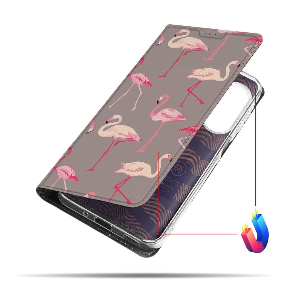 Samsung Galaxy A17 Book Wallet Case Flamingo bovenaanzicht