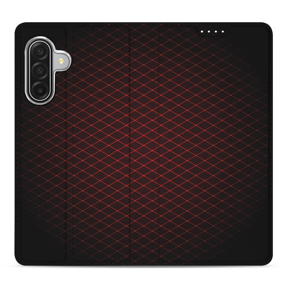 Samsung Galaxy A17 Standcase Hoesje Geruit Rood hoesje geruit zwart rood design