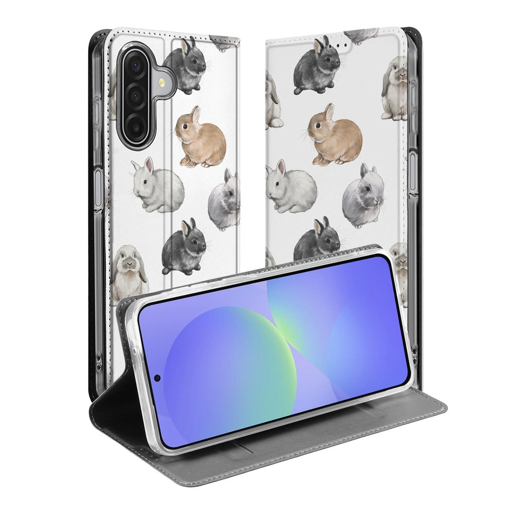 Samsung Galaxy A17 Book Case Konijntjes open aanzicht