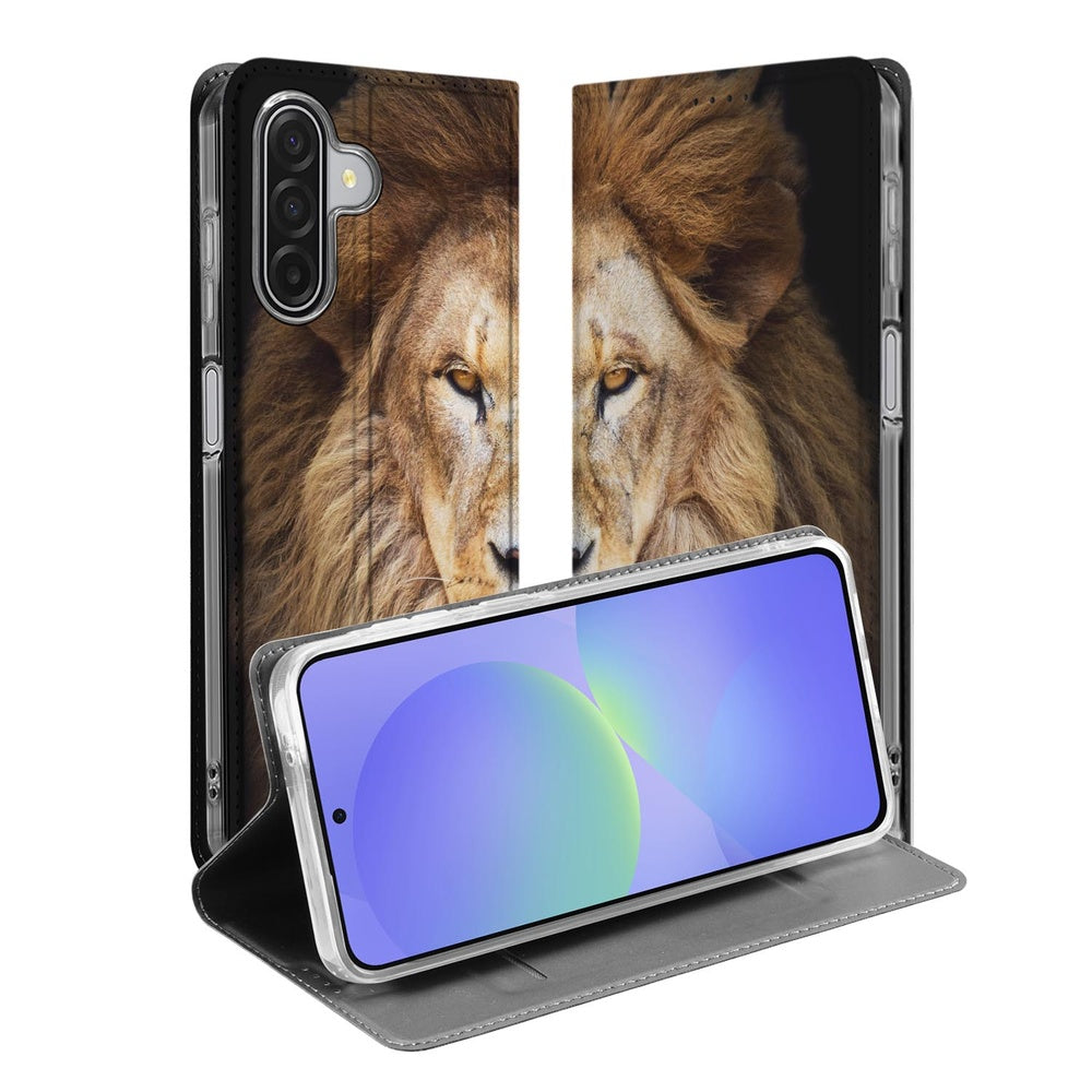 Standcase Hoesje Samsung Galaxy A17 Leeuw leeuw design voorkant
