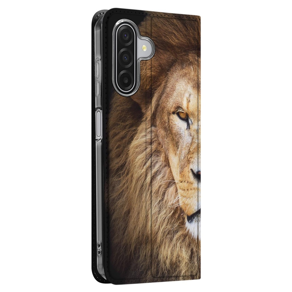 Samsung Galaxy A17 Standcase Hoesje Leeuw zijaanzicht