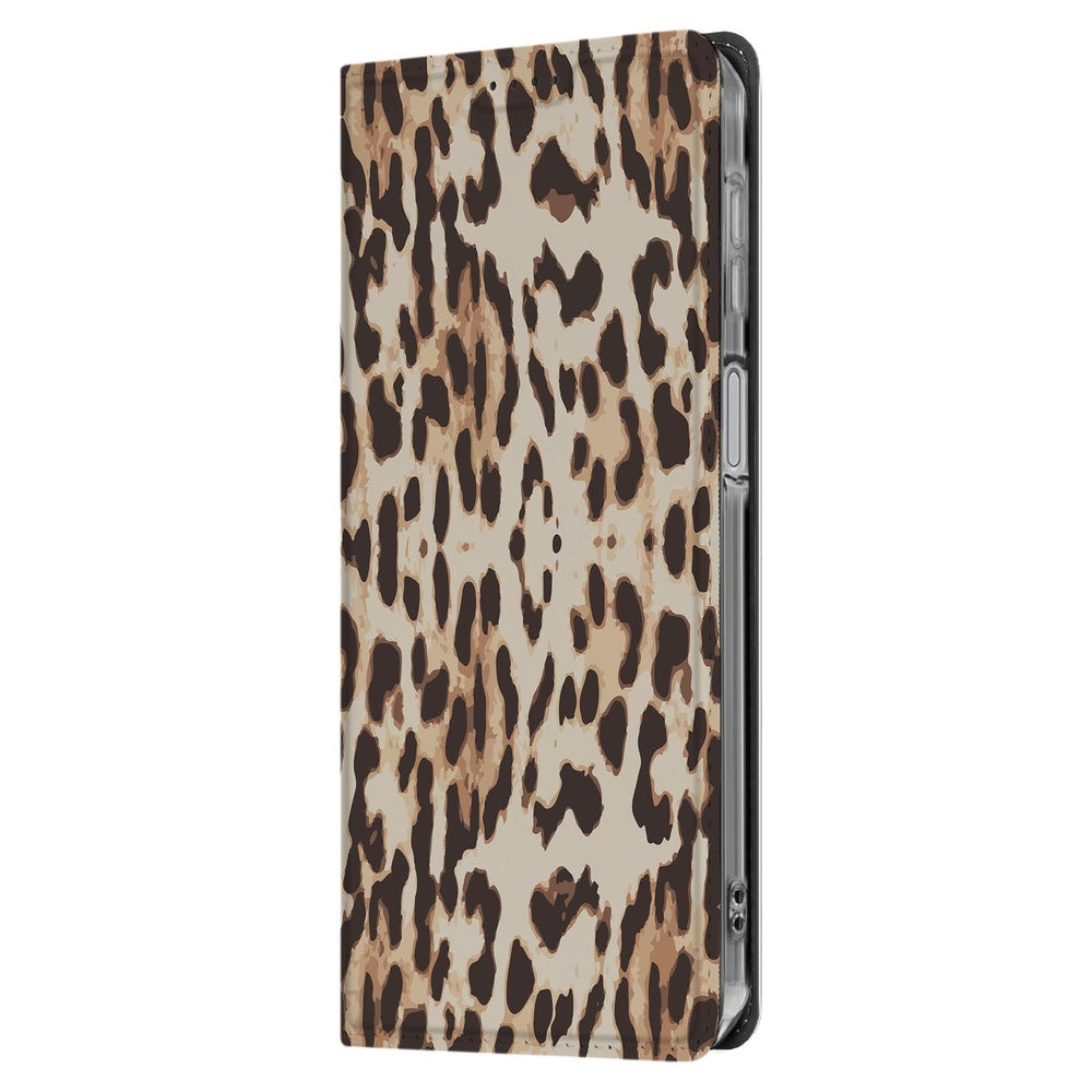 Smart Cover Hoesje Samsung Galaxy A17 Leopard smart cover book case leopard print zij aanzicht