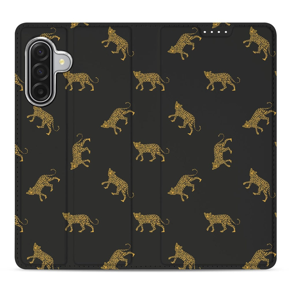 Samsung Galaxy A17 Book Cover Leopards design voorkant