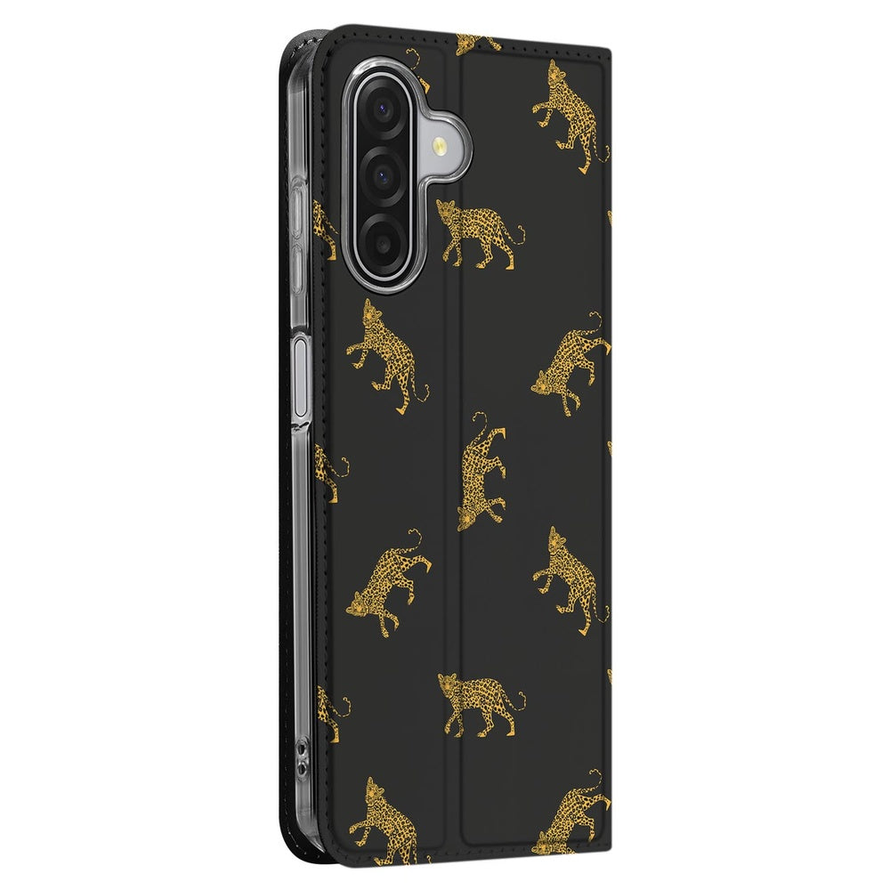 Samsung Galaxy A17 Book Cover Leopards zijaanzicht