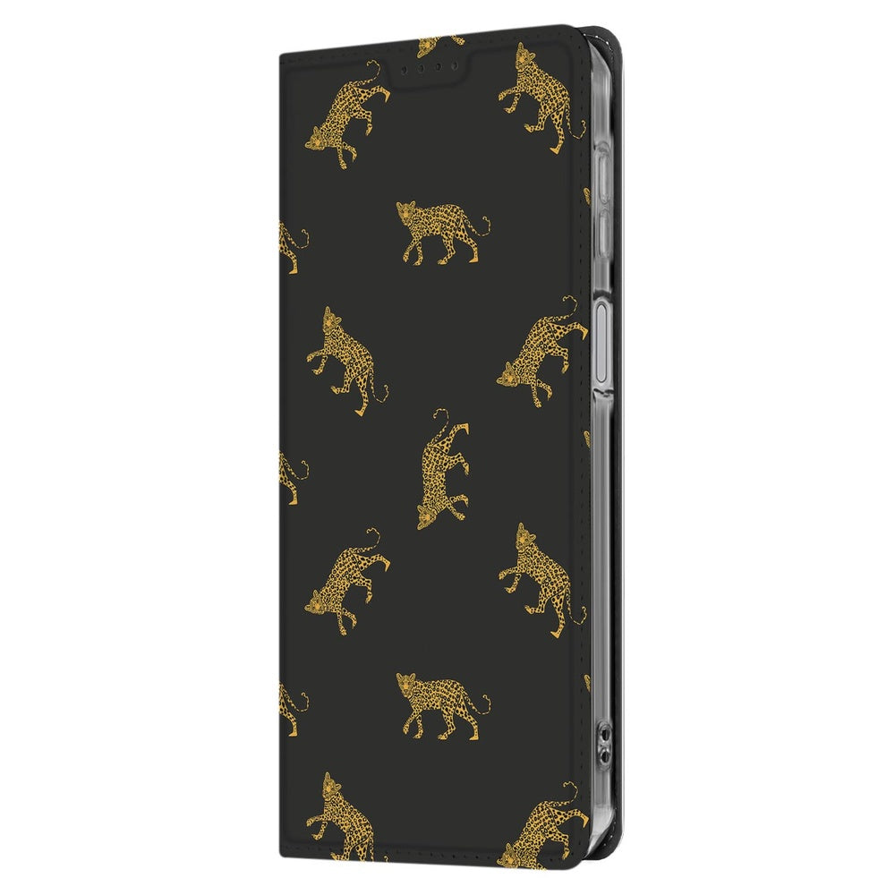 Samsung Galaxy A17 Book Cover Leopards zijaanzicht