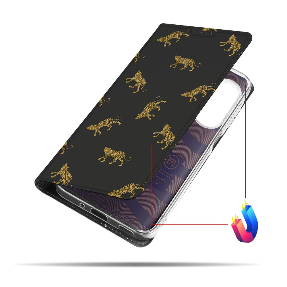 Samsung Galaxy A17 Book Cover Leopards voorkant