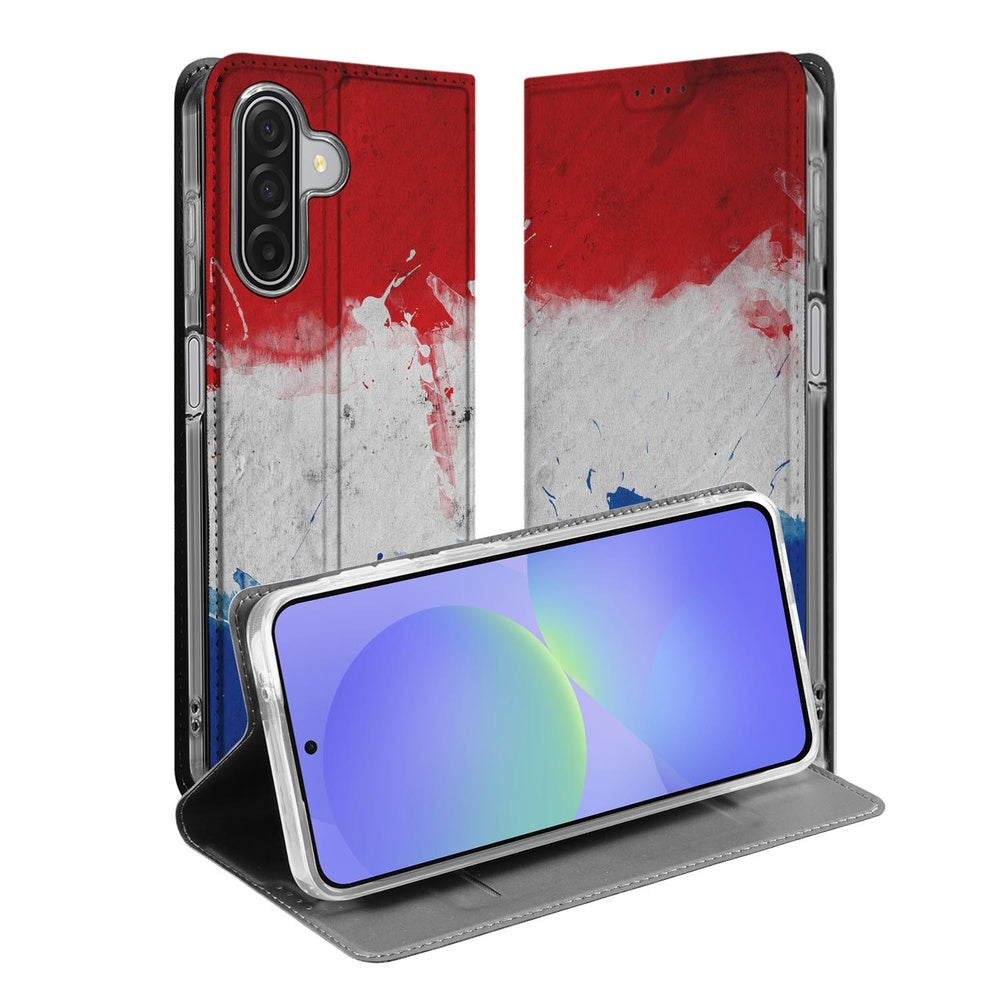 Samsung Galaxy A17 Book Cover Nederlandse vlag voorkant achterkant