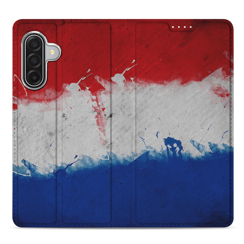 Samsung Galaxy A17 Book Cover Nederlandse vlag design voorkant