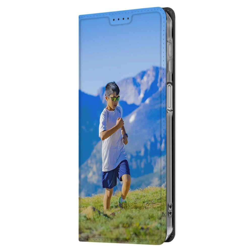 Samsung Galaxy A17 Stand Case Hoesje Maken met Foto design kind buiten rennend