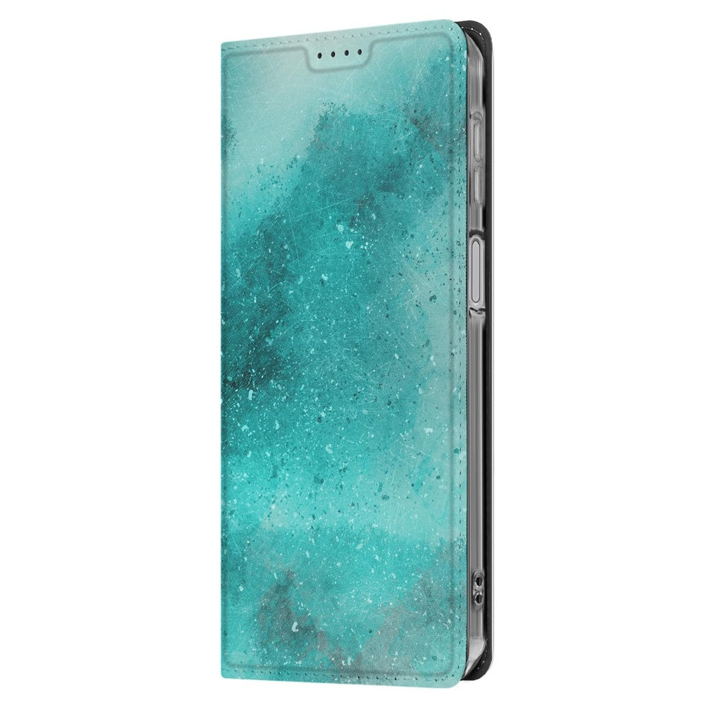 Samsung Galaxy A17 Book Wallet Case Painting Blue zijaanzicht