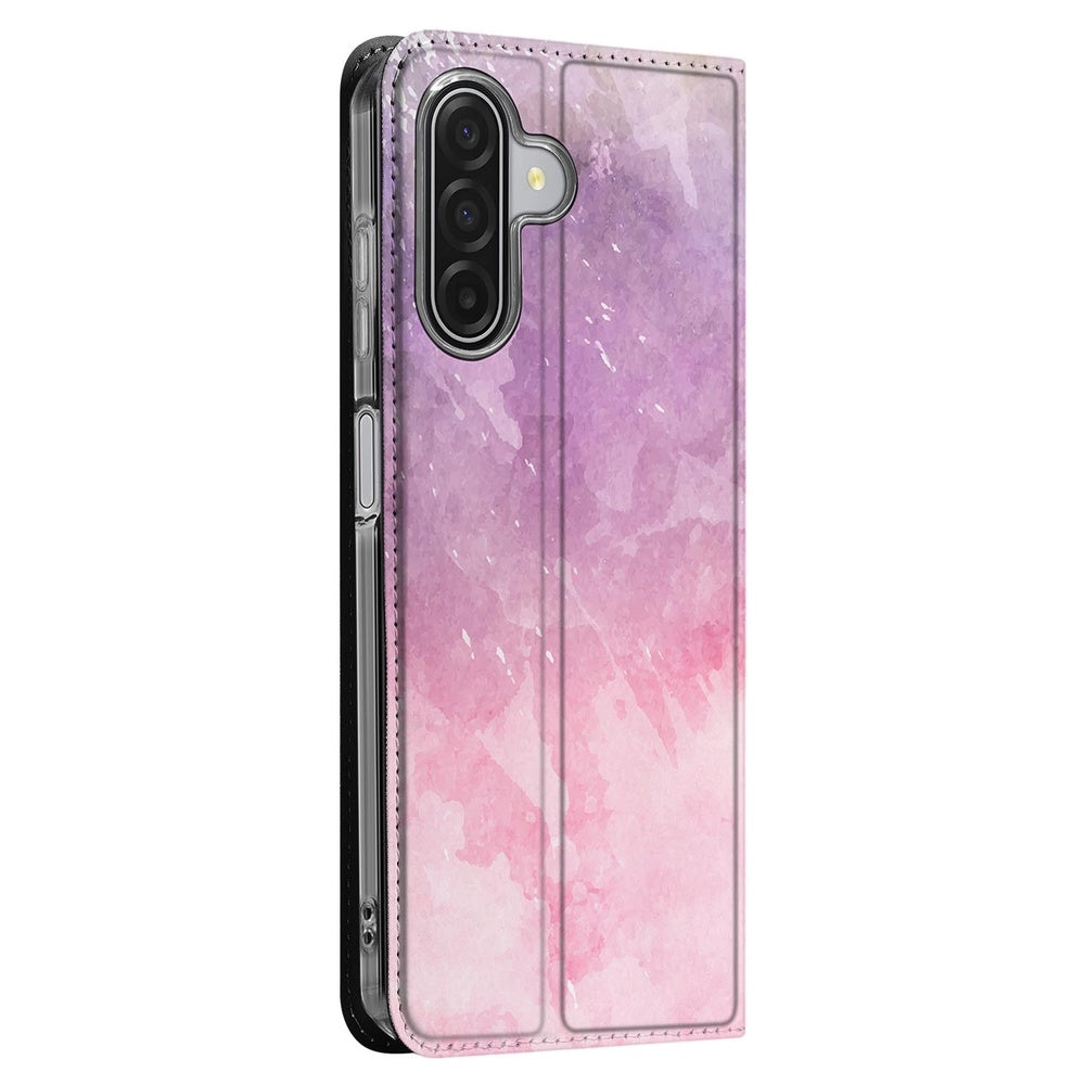 Book Case Samsung Galaxy A17 Pink Purple Paint hoesje zijaanzicht