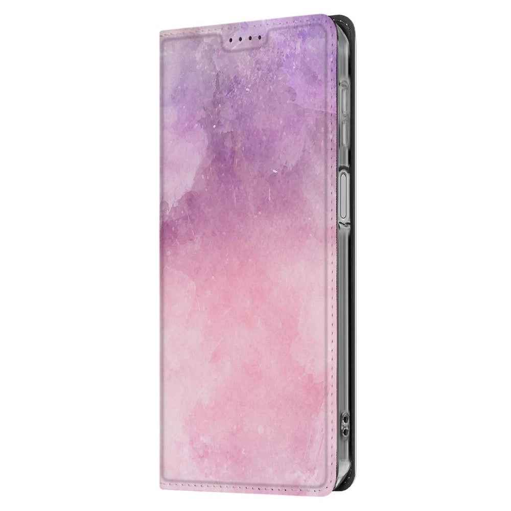 Book Case Samsung Galaxy A17 Pink Purple Paint zijaanzicht