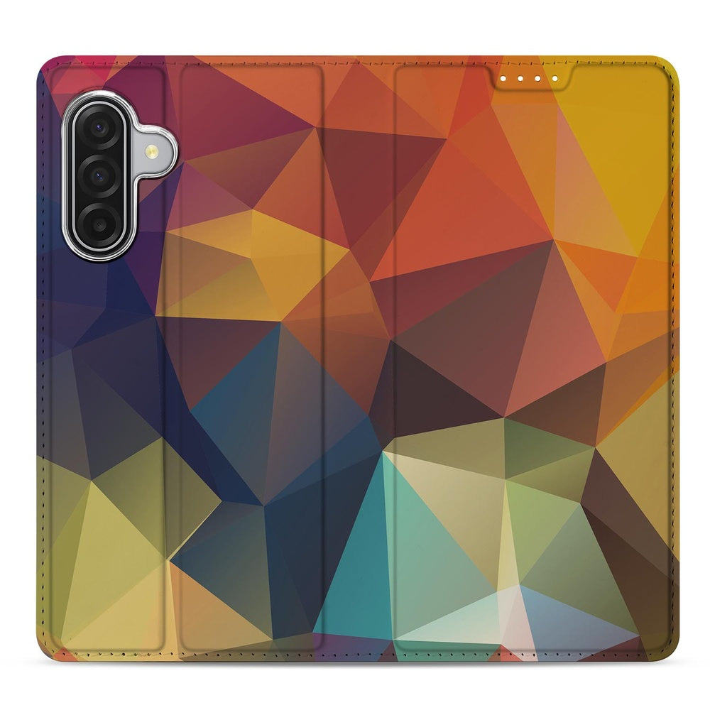 Samsung Galaxy A17 Standcase Hoesje Polygon Color design Polygon Color aanzicht