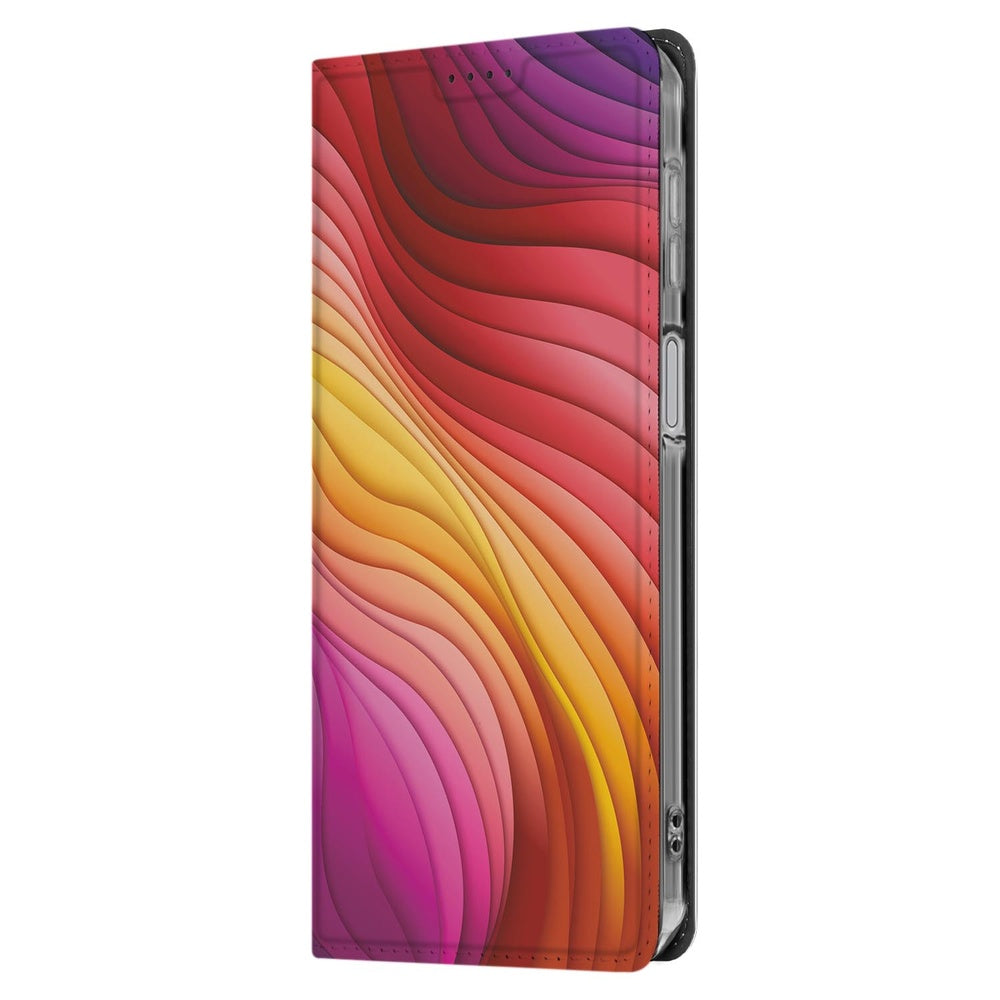 Regenboog Bookcase Samsung Galaxy A17 bookcase design kleurrijke aanzicht