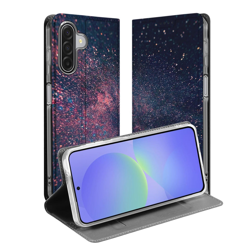 Samsung Galaxy A17 Smart Cover Hoesje Stars design sterrenpatroon aanzicht