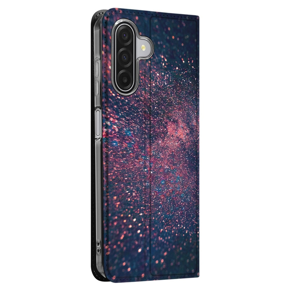 Samsung Galaxy A17 Smart Cover Hoesje Stars design sterren patroon aanzicht