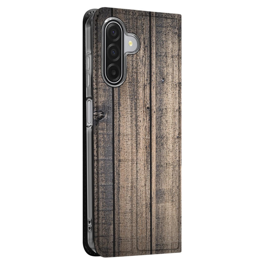 Flip Style Cover Samsung Galaxy A17 Steigerhout steigerhout design aanzicht