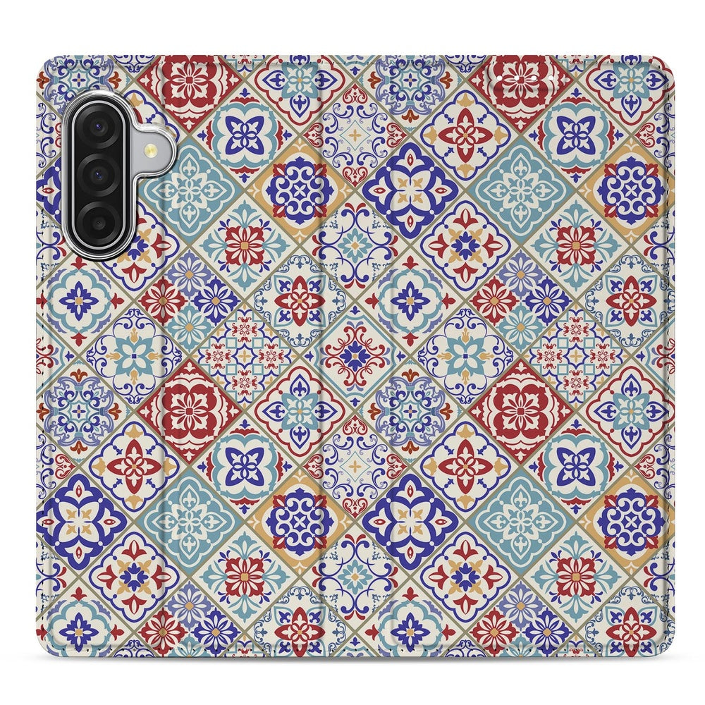 Bookcase Samsung Galaxy A17 Tiles Color design Tiles aanzicht