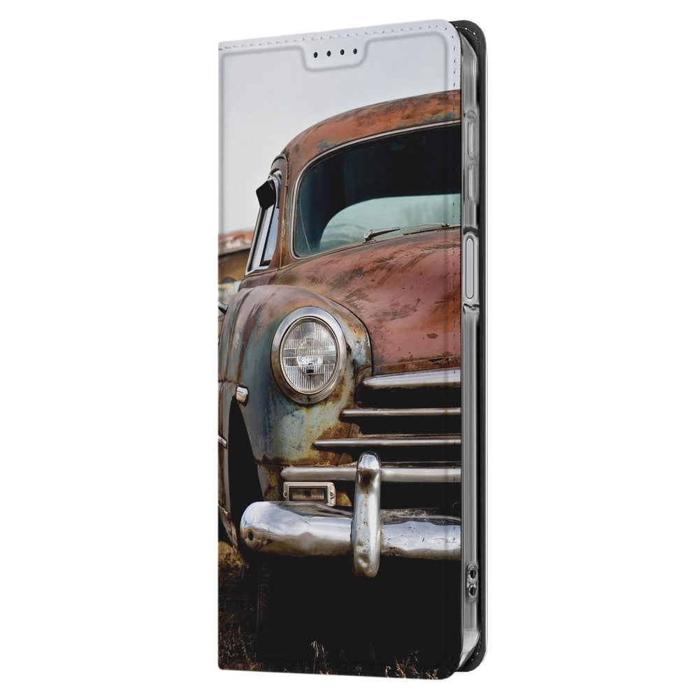 Samsung Galaxy A17 Stand Case Hoesje Vintage Auto vintage auto aanzicht