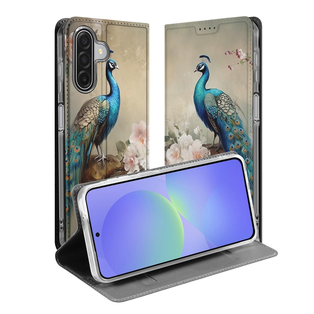 Vintage Pauwen Flip Style Cover Samsung Galaxy A17 bookcase pauwen design aanzicht