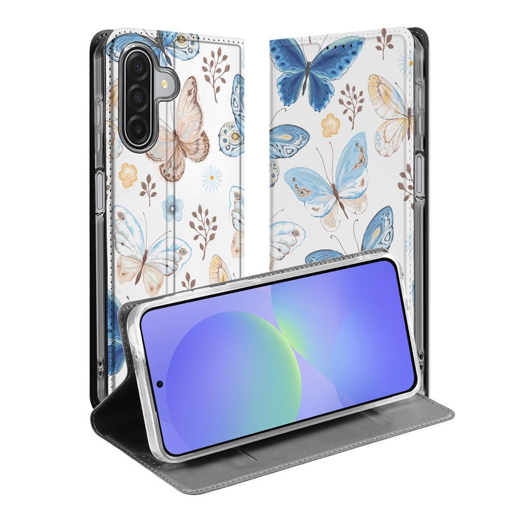 Samsung Galaxy A17 Vlinder Standcase Hoesje open voorkant en achterkant