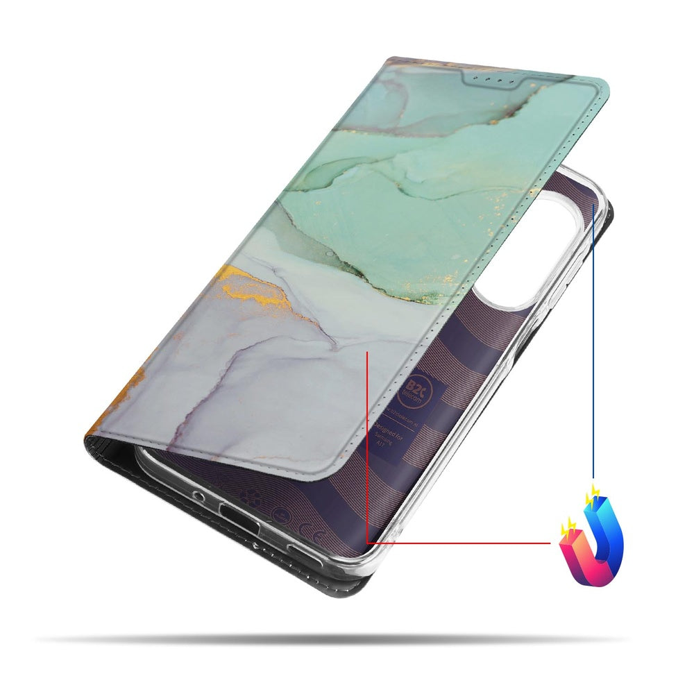 Samsung Galaxy A17 Book Wallet Case Watercolor Mix zijaanzicht