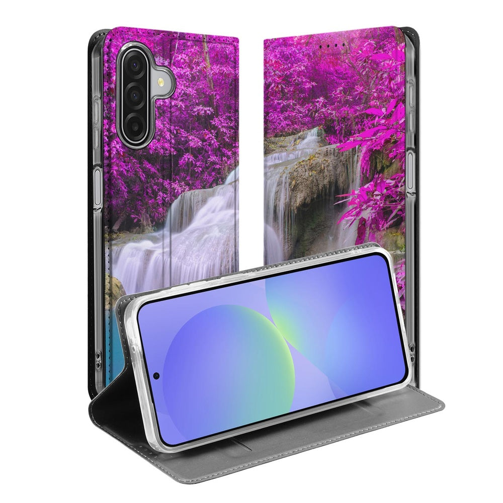 Bookcase Samsung Galaxy A17 Waterval waterval paars voorkant