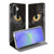 Samsung Galaxy A17 Telefoonhoesje met magneet Zwarte Kat book case voor aanzicht met ogen