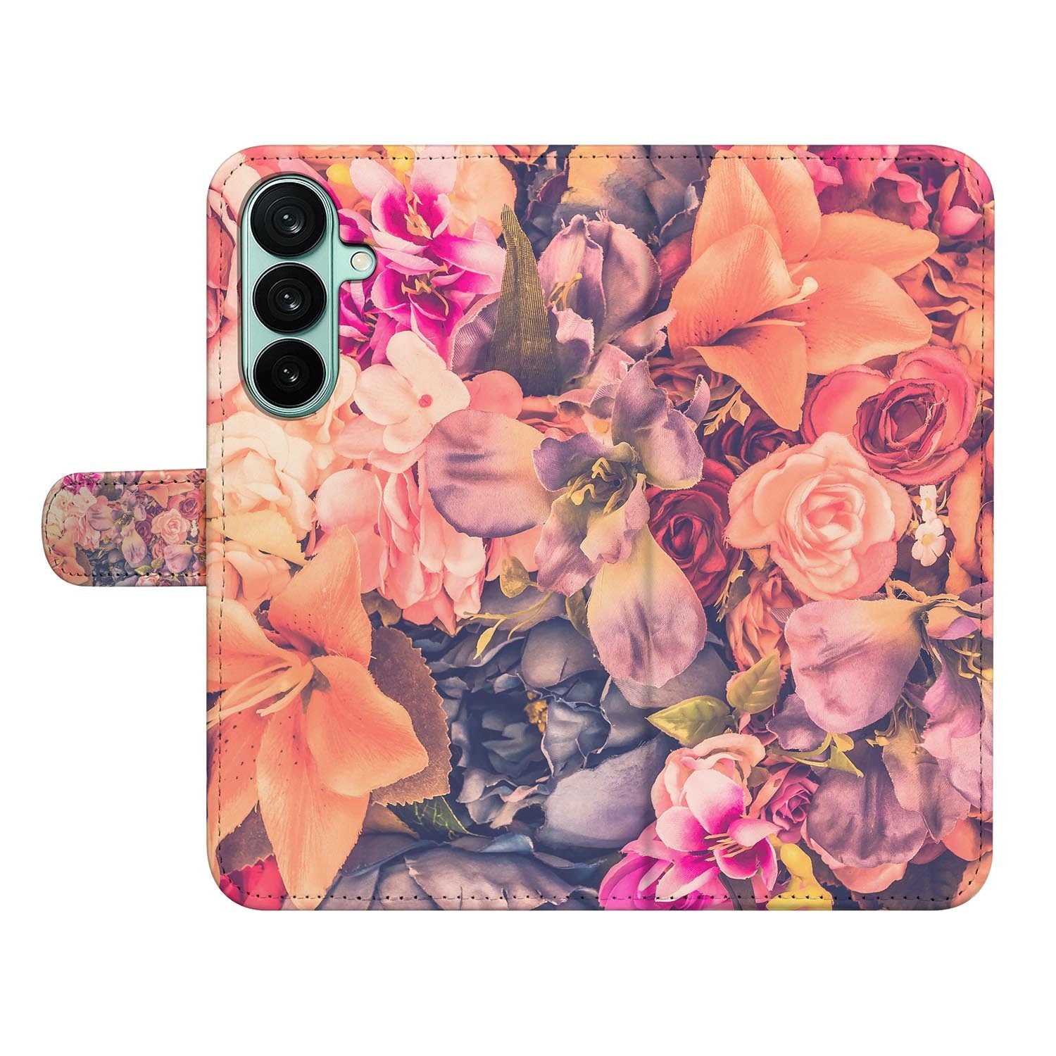 Samsung Galaxy A27 bookcase Bosje Bloemen, open met pasjesvakken