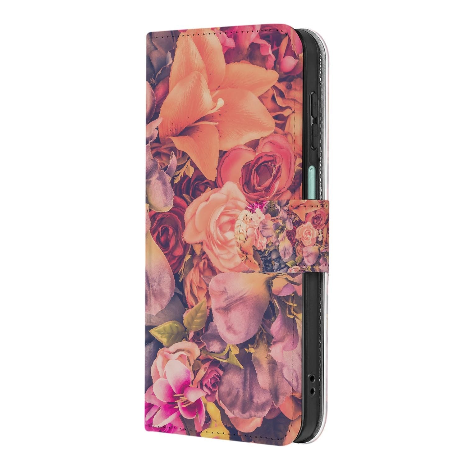 Samsung Galaxy A27 bookcase Bosje Bloemen, achterkant met camera-uitsparing